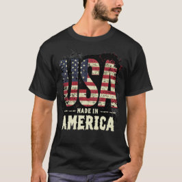 Camiseta Vintage USA Made in America Distress Graphic