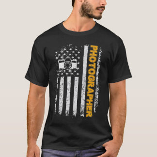 Camiseta Vintage USA Photographer American Flag Photography