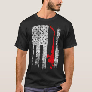 Camiseta Vintage USA Red White Welder Flag Americano