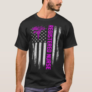 Camiseta Vintage Usa Rn Registered Nurse American Flag Patr