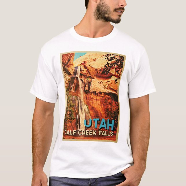 Camiseta Vintage Utah Calf Creek Falls (Frente)