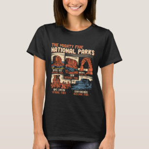Camiseta Vintage Utah Mighty Five 5 Parques Nacionais Camin