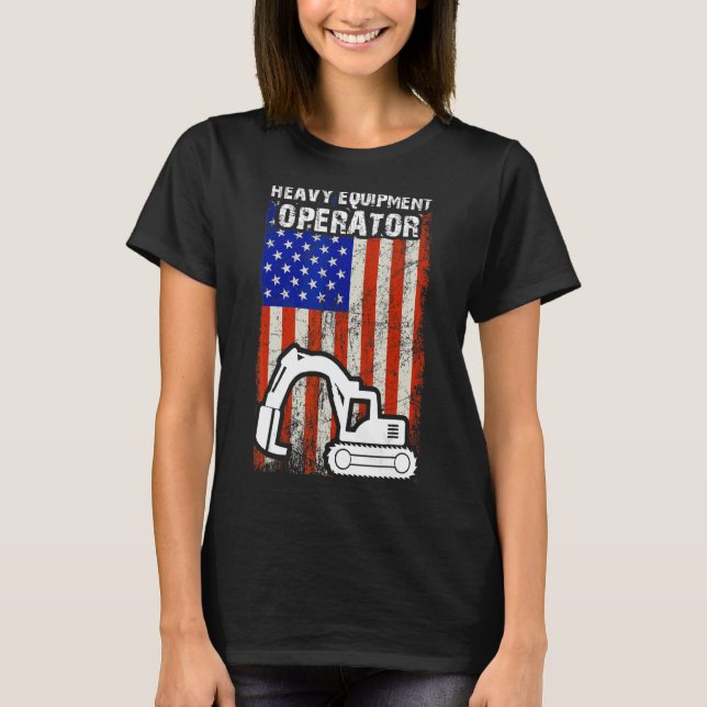 Camiseta Vintage UU Bandeira Americana Construção Patriótic (Frente)