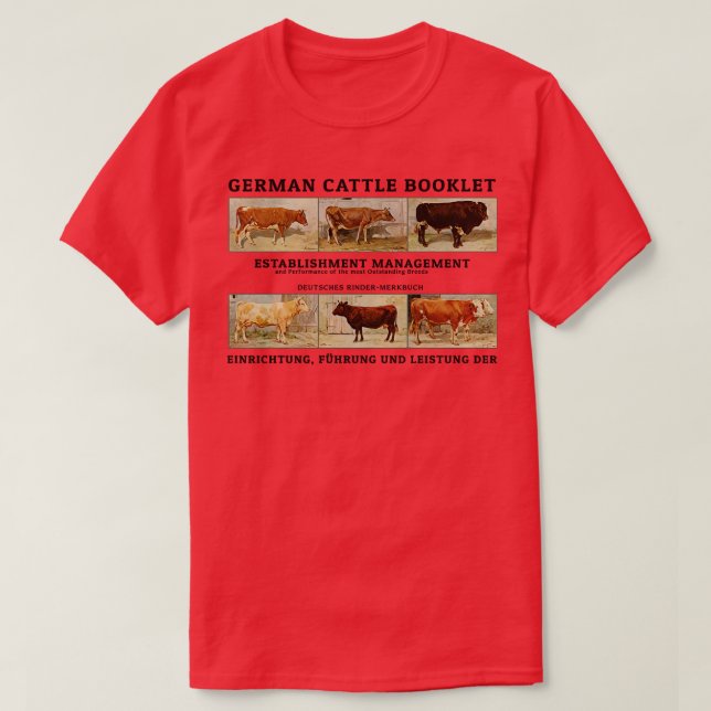 Camiseta Vintage - Vaca alemã (Frente do Design)