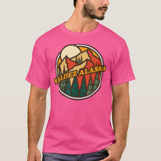 Camiseta Vintage Valdez Alaska Mountain Hiking Souvenir