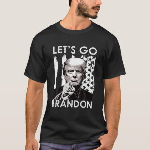 Camiseta Vintage Vamos Brandon Trump America Flag
