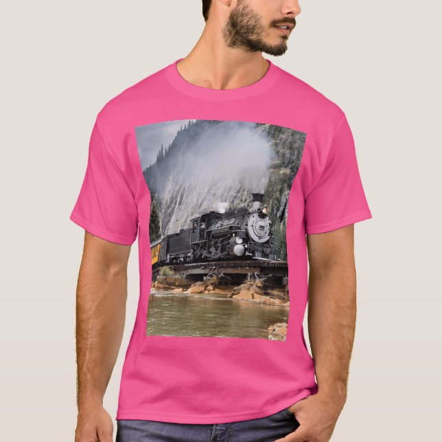Camiseta Vintage Vapor Train Graphic (Frente)