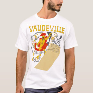 Camiseta Vintage Vaudeville Show Poster Abstrato Art