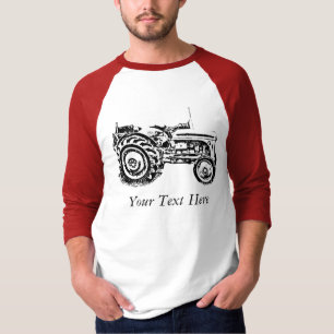 Camiseta Vintage, velho trator de ferguisado de Cinza, T-Sh