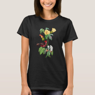 Camiseta Vintage Vermilion Flycatcher Bird Ilustração Ani