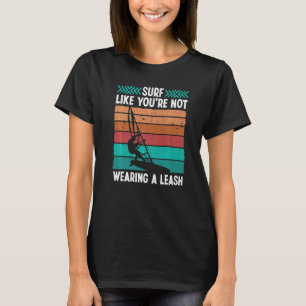 Camiseta Vintage Vestindo Leash Retro Windsurfer