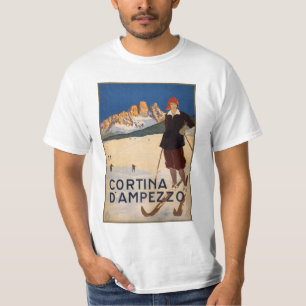 Camiseta Vintage, vestuário italiano dos Alpes
