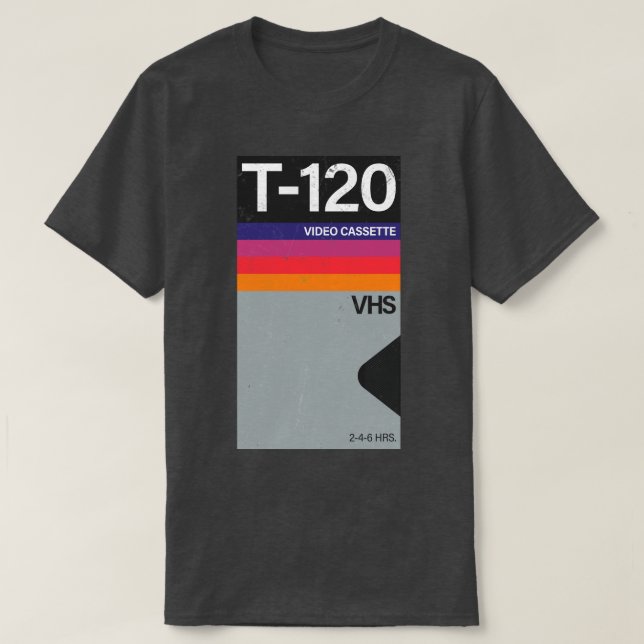 Camiseta Vintage VHS Video Cassette (Frente do Design)