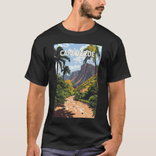 Camiseta Vintage Viagem de ilustração cabo-verdiana