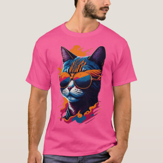 Camiseta Vintage Vibes e Flair Felino Retro Legal Cat 3