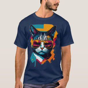 Camiseta Vintage Vibes e Flair Felino Retro Legal Cat 6