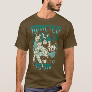 Camiseta Vintage Viciado Em Tatuagens De Ink Spooky