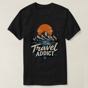 Camiseta Vintage Viciado em Viagens de Montanha