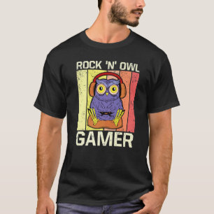 Camiseta Vintage Video Game Say Gaming Rock N Owl Gamer
