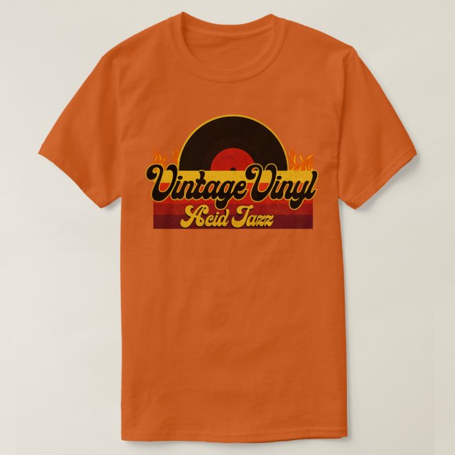 Camiseta Vintage Vinyl Acid Jazz (Frente do Design)