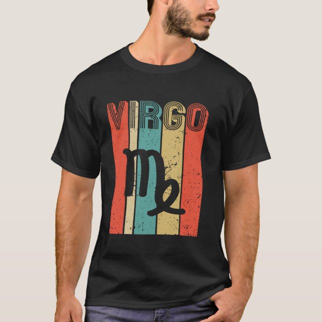 Camiseta Vintage Virgo Girls Women Funny Zodiac Astrologia  (Frente)