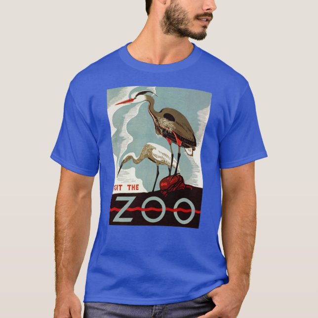 Camiseta Vintage Visite o Zoo (Frente)