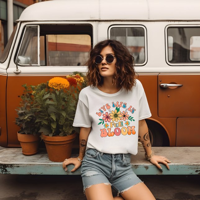 Camiseta Vintage Viva a Vida em Flor (Criador carregado)