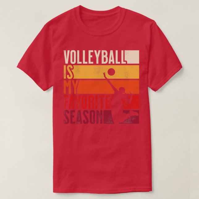 Camiseta Vintage Voleibol É Meu Seaso Favorito (Frente do Design)