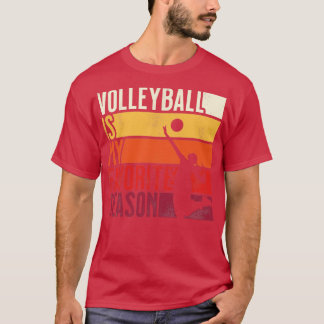 Camiseta Vintage Voleibol É Meu Seaso Favorito