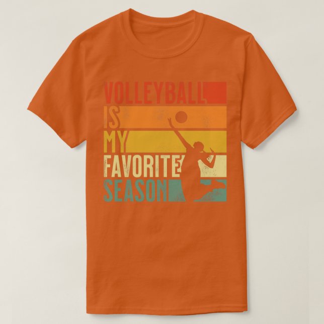Camiseta Vintage Voleibol É Meu Seaso Favorito (Frente do Design)