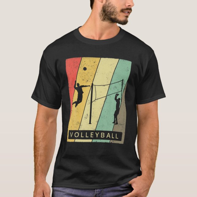 Camiseta Vintage Voleibol Poster (Frente)