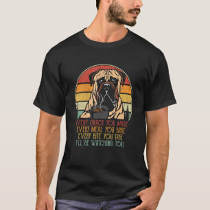 Camiseta Vintage, vou estar te observando em inglês, Mastif