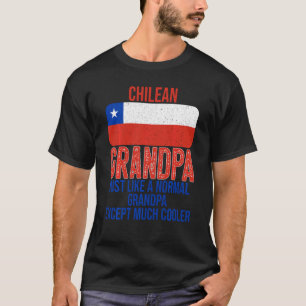 Camiseta Vintage Vovô Chile Bandeira Para Padre S Da