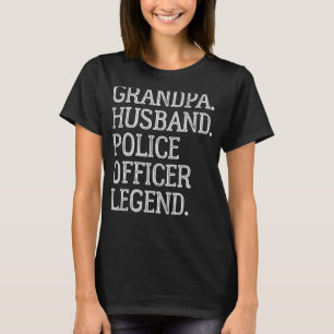 Camiseta Vintage Vovô Husband Policial Legenda