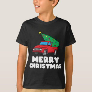 Camiseta Vintage Wagon Christmas Truck Tree on Car Xmas