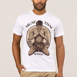 Camiseta Vintage Wai Kru T-Shirt | Retro Muay Thai Art Deco