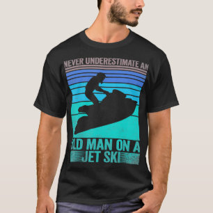 Camiseta Vintage Water Jet Ski Fun Beach para Men Retro Jet
