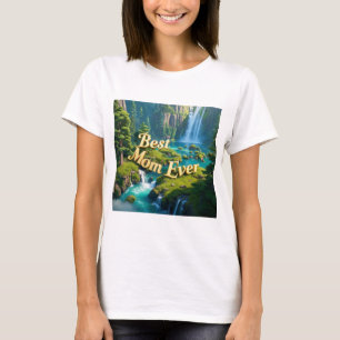 Camiseta Vintage Waterfall Melhor Mãe Nunca
