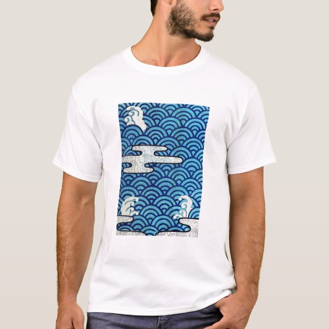 Camiseta Vintage Wave & Cloud (Frente)