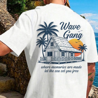 Camiseta Vintage Wave Gang Cabin Beach | Memórias