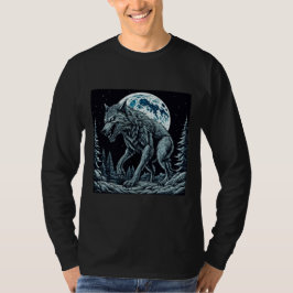 Camiseta Vintage Werewolf crescendo em uma noite de lua che