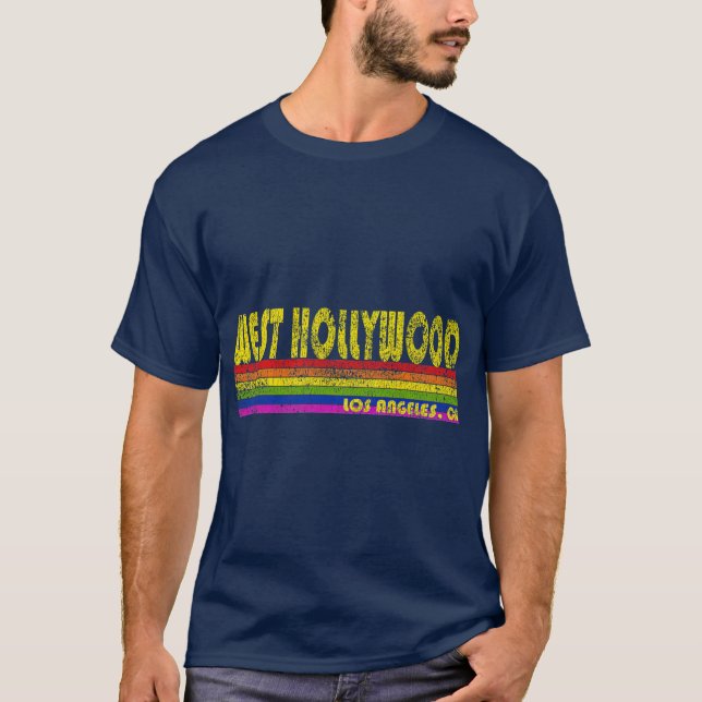 Camiseta Vintage West Hollywood CA Orgulho gay (Frente)