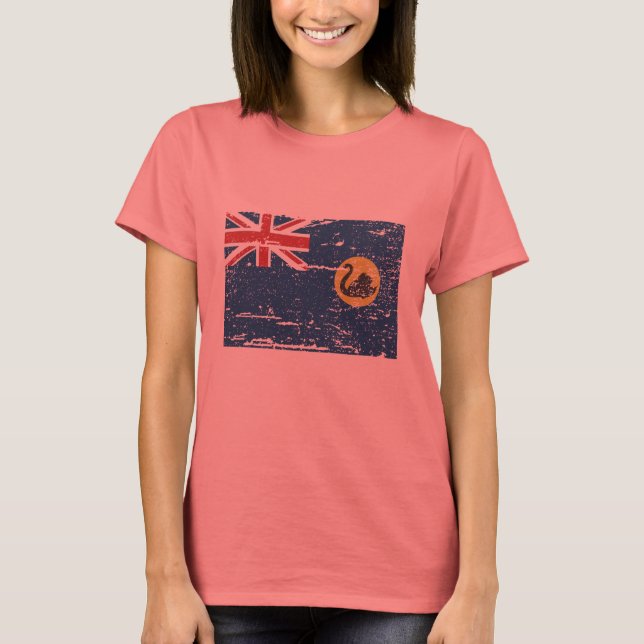 Camiseta Vintage Western Austrália Flag (Frente)