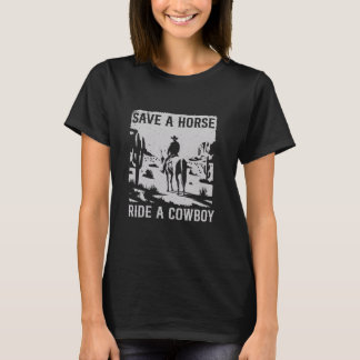 Camiseta Vintage Western Country Salva Cavalo Passear Um Co