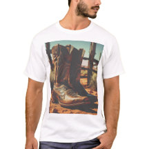Vintage Western Cowboy Boots T-Shirt
