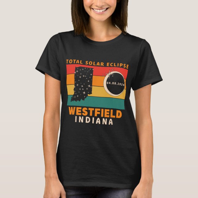 Camiseta Vintage Westfield Indiana Total Eclipse Solar 2024 (Frente)