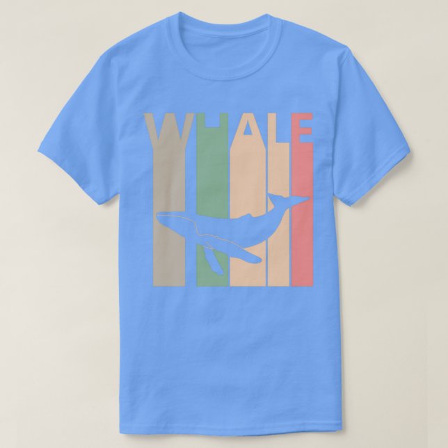 Camiseta Vintage Whale Animal Print (Frente do Design)