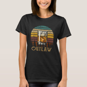 Camiseta Vintage Whiskey Bent e Hellbound Música dos Fora