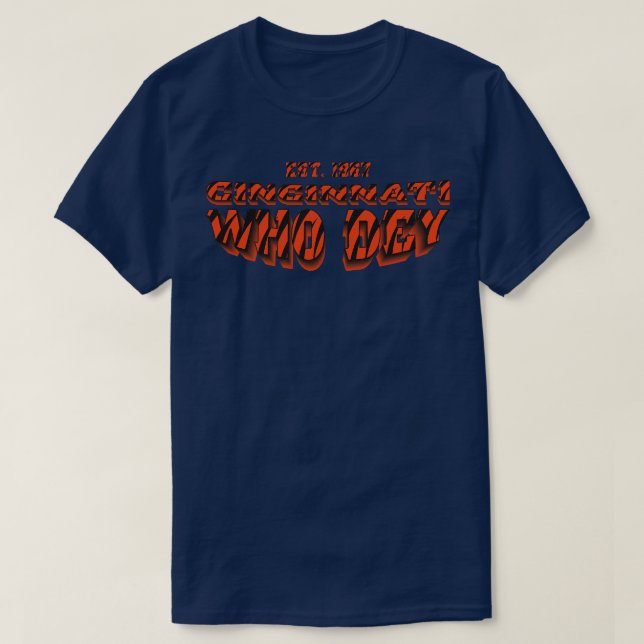 Camiseta Vintage Who Dey Cincinnati Est 1967 (Frente do Design)