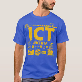 Camiseta Vintage Wichita ICT Airport Code Retro Viagem Day